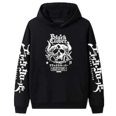 Inspired by Black Clover Asta Hoodie Cartoon Manga Anime Front Pocket Graphic Hoodie For Men's Women's Unisex Adults' Hot Stamping 100% Polyester Lightinthebox