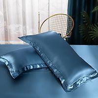 Quality 2pc Set of Pillow Cases Refreshing Ice Silk Soft Comfortable Decoration /2PCS Home Office Pillowcase Living Room Bedroom Sofa Cushion Cover miniinthebox - thumbnail