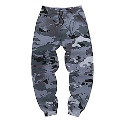 Camo  Camouflage Casual Men's 3D Print Sweatpants Joggers Pants Trousers Outdoor Street Casual Daily Polyester Blue Brown Green S M L Mid Waist Elasticity Pants Lightinthebox