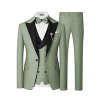 Black Burgundy Sky Blue Men's Wedding Party Suits Solid Colored 3 Piece Daily Business Plus Size Single Breasted One-button 2024 Lightinthebox - thumbnail