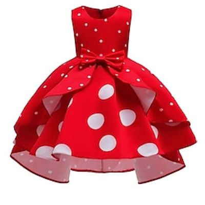 Girls' 3D Spot Party Dress Sleeveless 3D Print Summer Spring Fall Party Special Occasion Birthday Elegant Princess Beautiful Kids 3-12 Years Party Dress Swing Dress A Line Dress Above Knee Lightinthebox