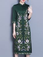 Chinese Style Embroidery Women Dresses