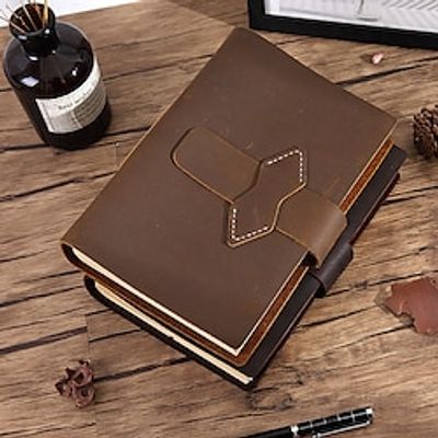Sketchbook Notebook Plain A5 5.8×8.3 Inch Retro Leather Hardcover Mini 96 Pages Notebook for School Lightinthebox