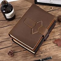 Sketchbook Notebook Plain A5 5.8×8.3 Inch Retro Leather Hardcover Mini 96 Pages Notebook for School Lightinthebox - thumbnail