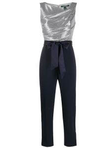 Lauren Ralph Lauren two-tone belted jumpsuit - Blue