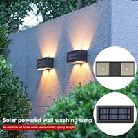 Outdoor Solar Wall Lamp IP65 Waterproof Up and Down Garden Light Fence Step Exterior Wall Landscape Decoration Warm Light/White Light Solar Night Light 1/2PCS Lightinthebox