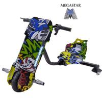 Megastar 3-Wheel High Speed 36V Electric Scooter Speed Hustler 360 Degree Drifting Trike - Yellow Grafitti (UAE Delivery Only)