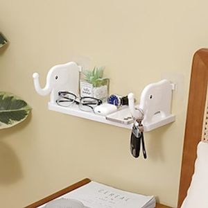 Elephant Wall Art Storage Rack New Style Non-perforated Wall Hanging miniinthebox
