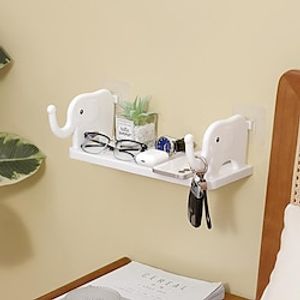 Elephant Wall Art Storage Rack New Style Non-perforated Wall Hanging miniinthebox