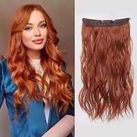 Wavy Bouncy Curl Synthetic Hair 22 inch Hair Extension Clip In / On Fishing Line Hair 1 Pack Smooth Fluffy All miniinthebox