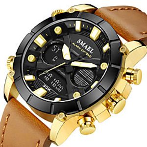 smael multifunctional sports watch men's waterproof calendar belt quartz watch Lightinthebox