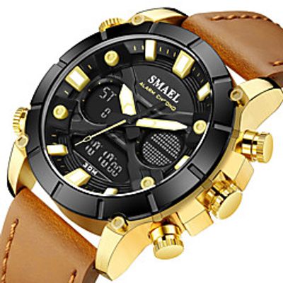 smael multifunctional sports watch men's waterproof calendar belt quartz watch Lightinthebox