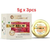 Khadi Organique Peach Lip Balm 5G (Pack Of 3)