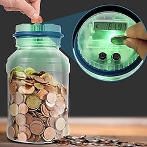 Automatic 7 Color LCD Display Piggy Bank Counter Coin Electronic Digital Lcd Counting Coin Money Saving Box Jar Lightinthebox