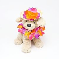 Pet Dog Hawaiian Costume, Includes Puppy Dog's Cool T-Shirts Summer Clothes, Funny Cute Dog Retro Fashion a Colorful Wreath for Small to Medium DogDogs Lightinthebox - thumbnail