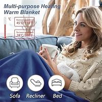 Electric Blanket Usb Heated Warm Blanket Portable Heated Shawl Heating Blanket Carpet Heating Plush Throw Blanket Lightinthebox - thumbnail