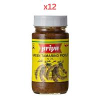 Priya Green Tamarind Pickle In Oil 300g Pack of 12