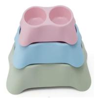 Pets Club Double Dining Bowl Blue For Cat & Dog - 90ML