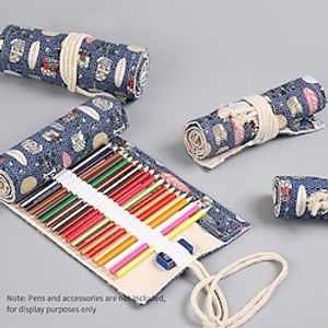 PencilCasePenPouchMarkerBag Multifunction Canvas for School Student Kids miniinthebox
