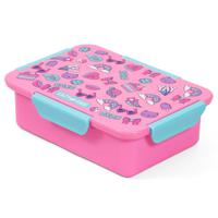 Eazy Kids 1 - 2 - 3 - 4 Compartment Convertible Bento Lunch Box Gen Z - Pink - 850ml