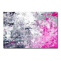 Oil Painting Handmade Hand Painted Wall Art Modern Abstract Particle Craft Painting Pink Bedroom Living Room Bar Club Home Decoration Dcor Stretched Frame Ready to Hang Lightinthebox - thumbnail