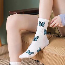 Women's Crew Socks Daily Holiday Animal Patterned Cotton Casual Vintage Retro Cute Casual / Daily 1 Pair Lightinthebox