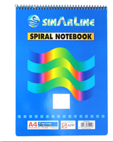 A4 SINARLINE SPIRAL PAD, TOP SPIRAL, LINE RULED, 56GSM, 70SHEETS/PAD, ASSORTED SIZES
