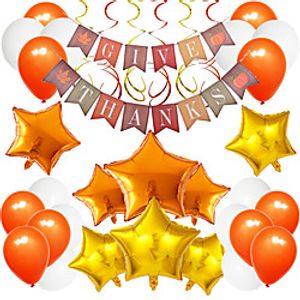Thanksgiving Balloon Set Thanksgiving Party Decorations Flag Pull Banner Layout Decoration Supplies Lightinthebox