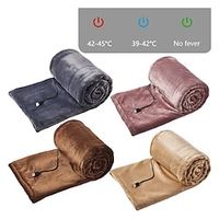USB Electric Heating Blanket Portable Plush Heated Shawl Scarf with 3 Temperature Settings for Home Office Neck Warmer Lightinthebox - thumbnail