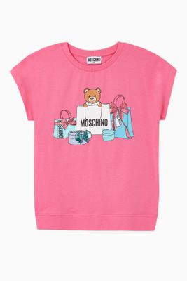 Shopping Teddy Bear Jersey T-Shirt Shopping Teddy Bear Jersey T-Shirt