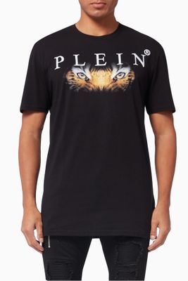 Eye Tiger Print T-shirt in Cotton Eye Tiger Print T-shirt in Cotton