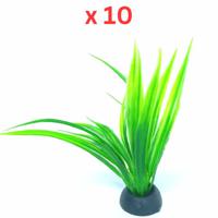 Aquarium Plastic Plant - P303-W2.5XH10 Cm Pack Of 10