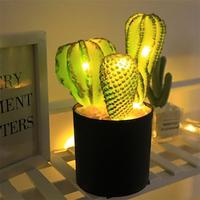 Artificial Desert Plant Cactus with LED Light Vivid and Lifelike Suitable for Bedroom Office Bar Celebration Party Adding Warm and Soft Lighting Lightinthebox