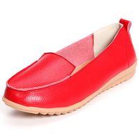 Pure Color Loafers Slip On Flat Casual Shoes For Women