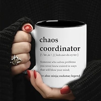 Chaos Coordinator Mug - Portable Coffee Mugs 11 Oz Boss Lady Gifts For Women Boss Mug Unique Gifts For Women Cool Gifts For Coworkers Teacher Appreciation Gifts Lightinthebox