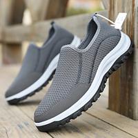 Men's Loafers Slip-Ons Cloth Loafers Walking Casual Outdoor Daily Mesh Comfortable Black Blue Gray Summer Lightinthebox