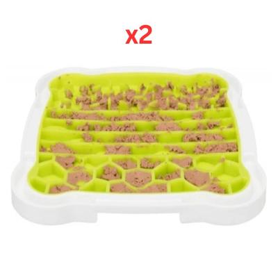 Trixie Lick N Snack Platter For Dogs Green 20X20cm (Pack Of 2)