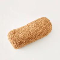 Fur Textured Filled Bolster Cushion - 25x60 cms