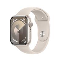 Apple Watch Series 9 GPS 45mm Starlight Aluminium Case with Starlight Sport Band - Medium/Large (MR973QA/A)