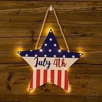 Add a Touch of Americana to Your Home: Independence Day Wooden Door Plaque with Five-Pointed Star Hanging Ornament - Perfect Decoration for Celebrating the Fourth of July! Lightinthebox