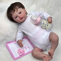 18 inch Reborn Doll Baby Toddler Toy Reborn Toddler Doll Doll Reborn Baby Doll Baby Reborn Baby Doll Newborn lifelike Gift Hand Made Non Toxic 3/4 Silicone Limbs and Cotton Filled Body with Clothes Lightinthebox