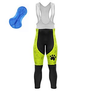 21Grams Men's Cycling Bib Tights Bike Bib Tights Quick Dry Moisture Wicking Sports Dog 3D Green Mountain Bike MTB Road Bike Cycling Clothing Apparel Bike Wear  Athleisure Lightinthebox