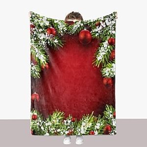 Christmas Bell New Year Pendant Seriest Cozy Plush Blankets for Bed Couch Car Office Decor All Seasons Lightinthebox