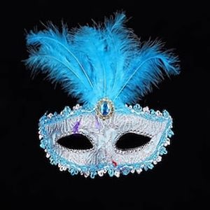 Masquerade Feather Mask Half Face Mask Ladies Decoration Carnival Festival Mask Masquerade Party Mask Venetian Eye Masks for Carnival Prom Ball Fancy Dress Party Supplies Lightinthebox