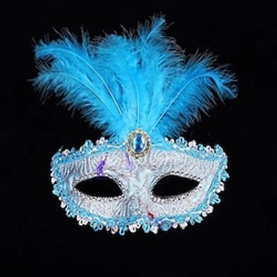 Masquerade Feather Mask Half Face Mask Ladies Decoration Carnival Festival Mask Masquerade Party Mask Venetian Eye Masks for Carnival Prom Ball Fancy Dress Party Supplies Lightinthebox
