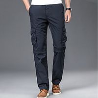 Men's Fashion Streetwear Straight Tactical Cargo Trousers Elastic Waist Multiple Pockets Pants Casual Daily Solid Color Breathable Soft Mid Waist ArmyGreen Blue Black Gray XL XXL 3XL 4XL miniinthebox - thumbnail