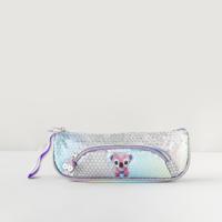 Embellished Pencil Case with Zip Closure