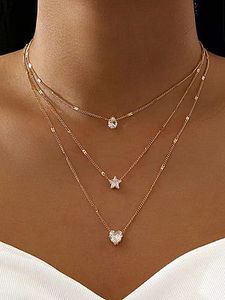 Stacked Star Pearl Necklace