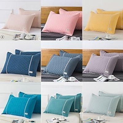 Non Slip And Non Peeling Pillowcase Made Of 100% Cotton Gauze One Piece Simple Nordic Button High Towel Material Pillowcase miniinthebox
