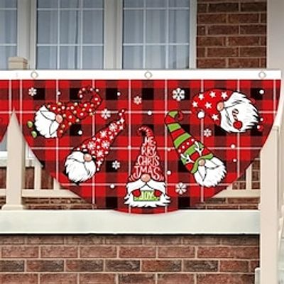 1pc Fan Flag 35.4317.72inch Christmas Decoration Outdoor Flag Hanging Cartoon Digital Printing Fan Flag Hanging Flag Scene Dress-up Props. miniinthebox